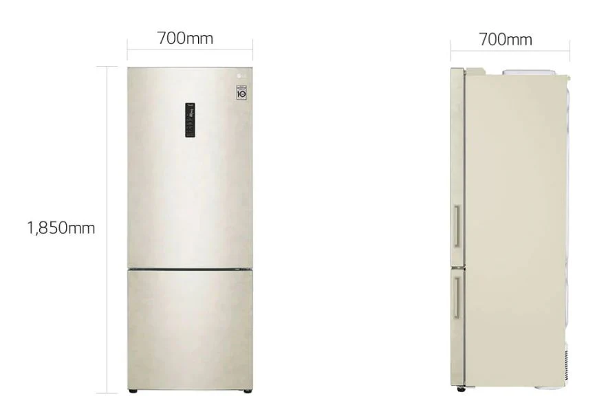 LG GB-B4452SE 451 L Bottom Freezer with Inverter Compressor in Cream Marble - Image 7