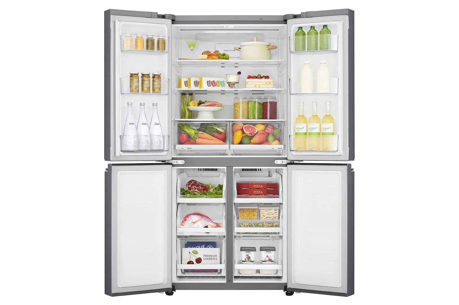 LG GF-B4533PZ 464L Multi Door Refrigerator with Smart Inverter Compressor in Platinum Silver - Image 4
