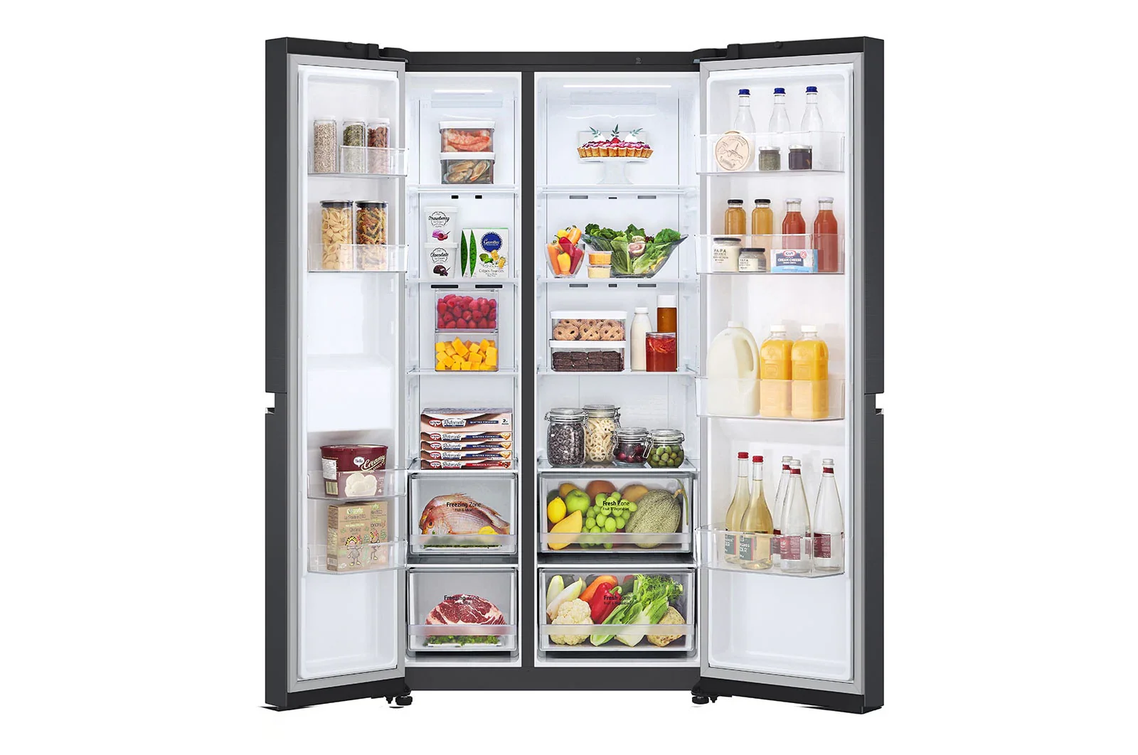 LG GS-B6472MC 647L side-by-side-fridge with Linear Compressor in Matt Black - Image 4
