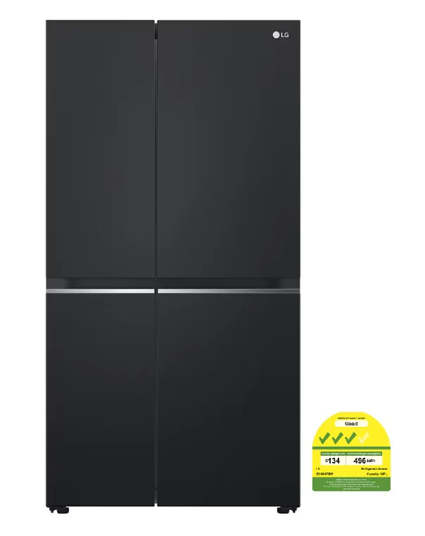 LG GS-B6473EP Side-by-Side Refrigerator, Smart Inverter Compressor, 647L, Essence Matte Black - Image 2