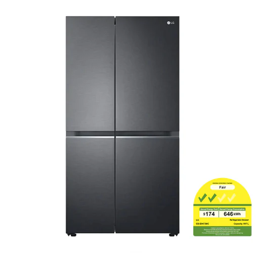LG GS-B6473MC 647L side-by-side-fridge with Smart Inverter Compressor in Matt Black - Image 2