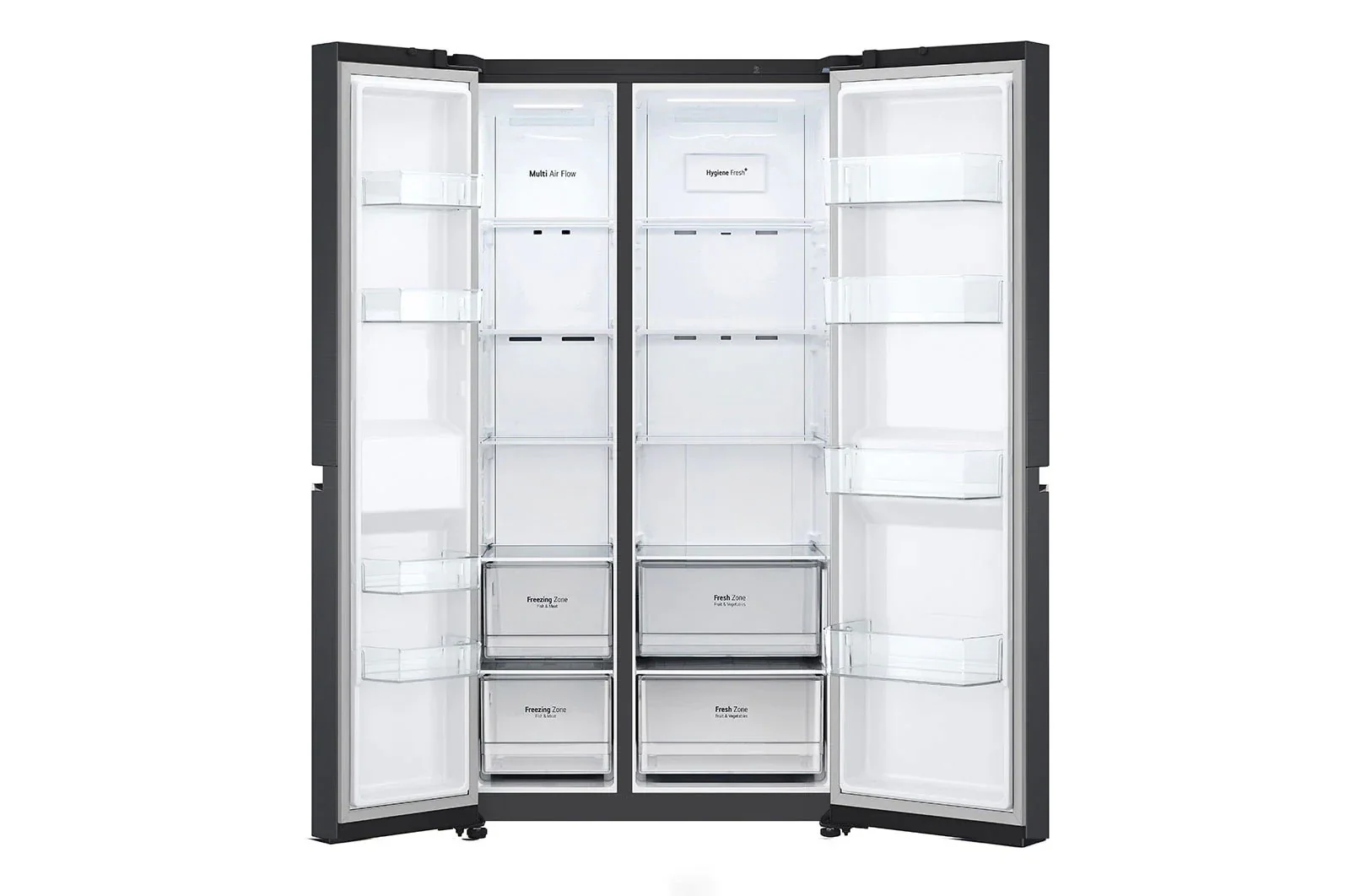 LG GS-B6473MC 647L side-by-side-fridge with Smart Inverter Compressor in Matt Black - Image 4