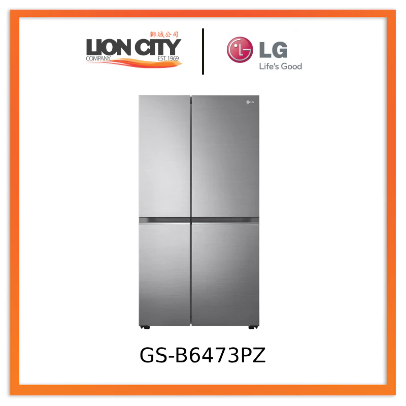 LG GS-B6473PZ 647L side-by-side-fridge with Smart Inverter Compressor in Platinum Silver