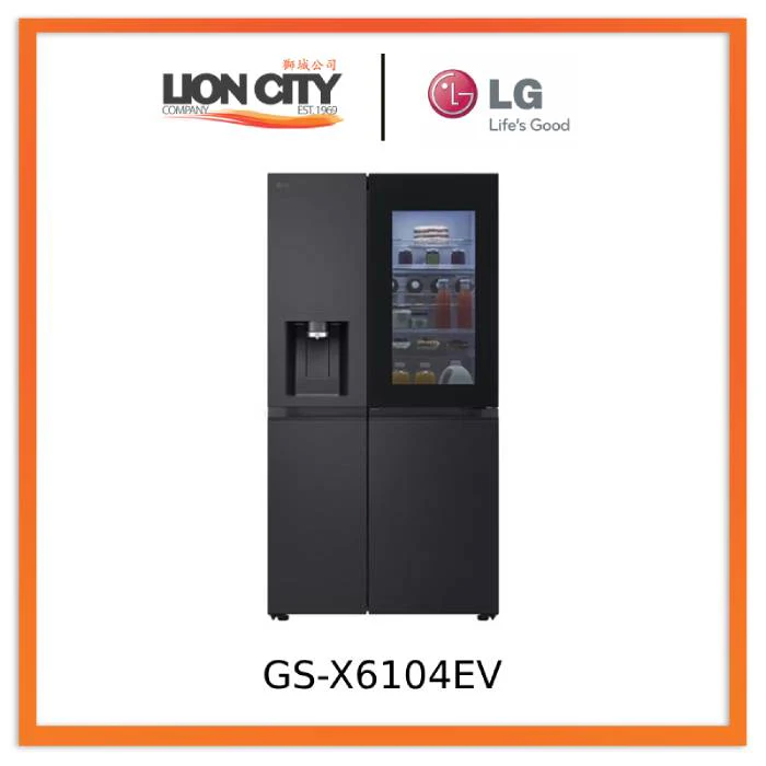 LG GS-X6104EV/GS-X6104BE 628L Instaview Side-by-Side Door-in-Door Fridge