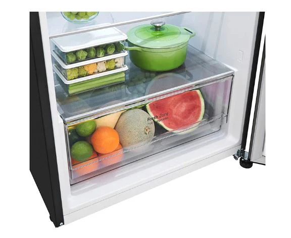 LG GT-B3952BL ( 395L Black Silver) Top Freezer with Inverter Compressor in Black Steel - Image 7