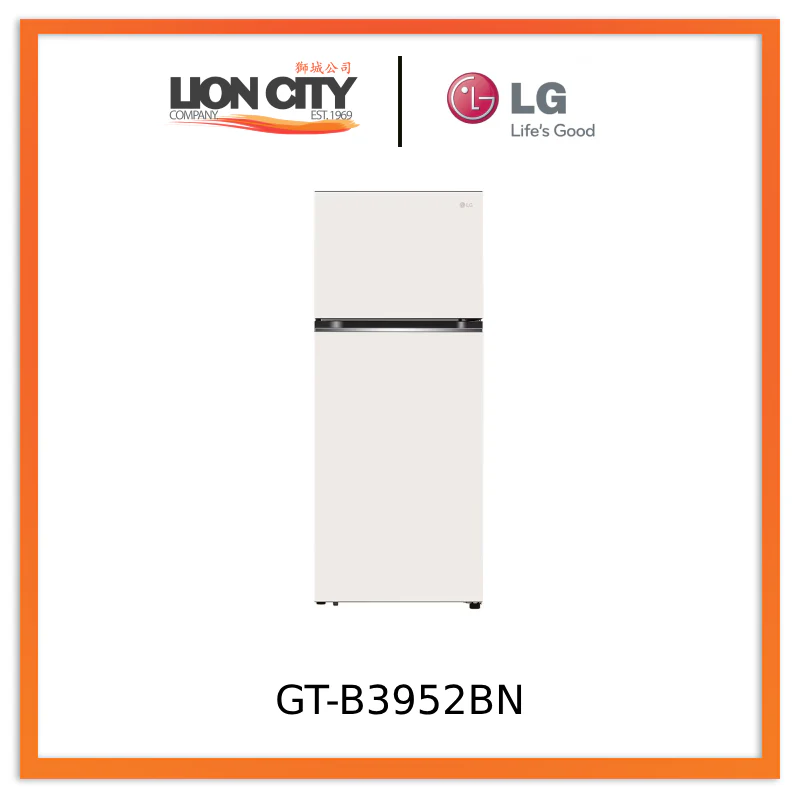LG GT-B3952BN 395L Top Freezer with Smart Inverter Compressor in Objet Collection Beige