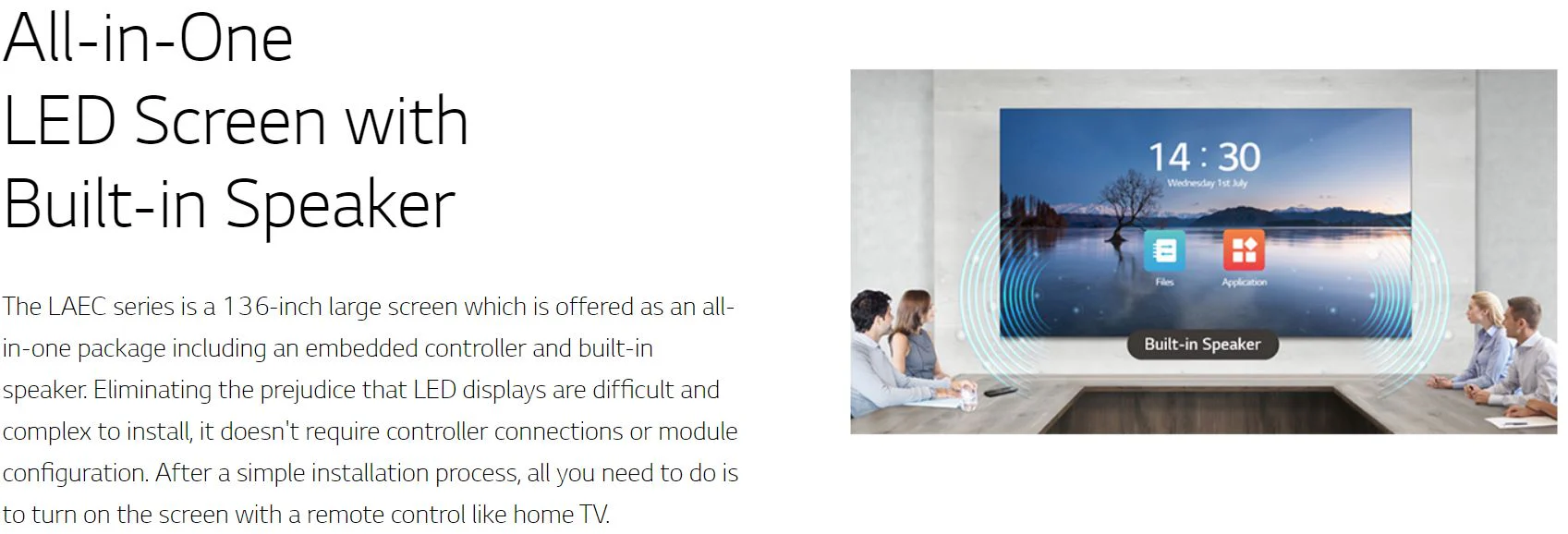 LG LAEC015-GN2 136" LG LED Signage All-in-One Smart Series - Image 4