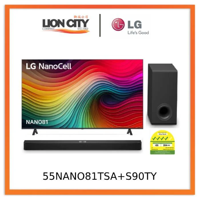 LG NANO81TSA 55" 4K UHD Smart TV Online Exclusive + S60T 3.1ch Bluetooth Sound Bar + Free Delivery