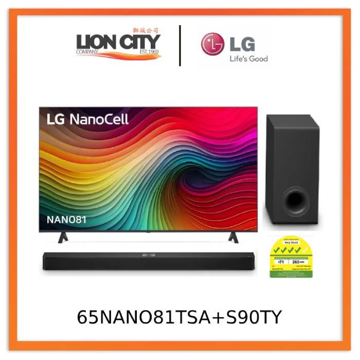 LG NANO81TSA 65" 4K UHD Smart TV Online Exclusive + S60T 3.1ch Bluetooth Sound Bar
