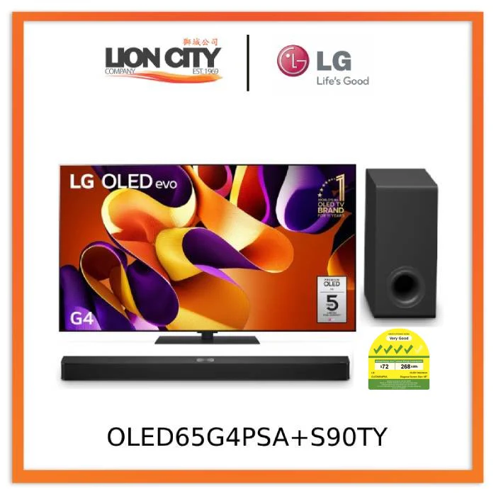 LG OLED65G4PSA OLED 65" evo G4 4K Smart TV + LG S90TY 5.1.3ch Sound Bar