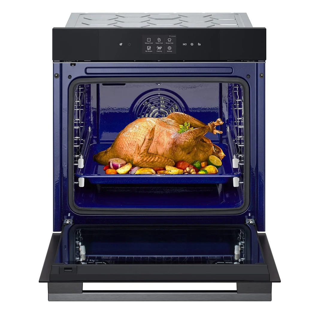 LG WSED7667M Built-in Oven InstaView 76L Black Air Fry Steam - Image 2