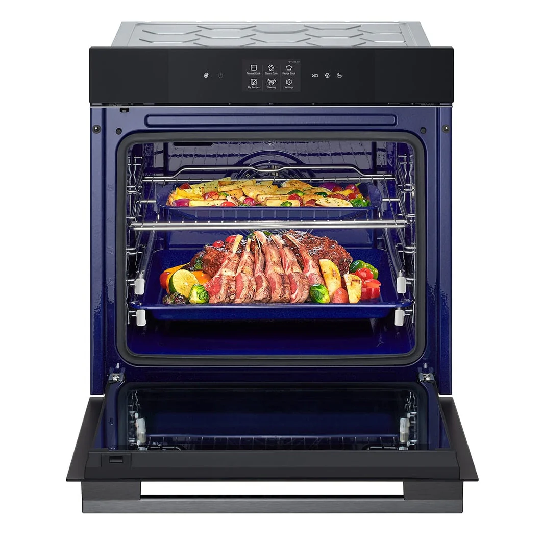 LG WSED7667M Built-in Oven InstaView 76L Black Air Fry Steam - Image 3