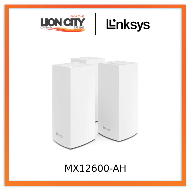 Linksys MX12600-AH Velop AX4200 3-band Mesh WiFi 6 System