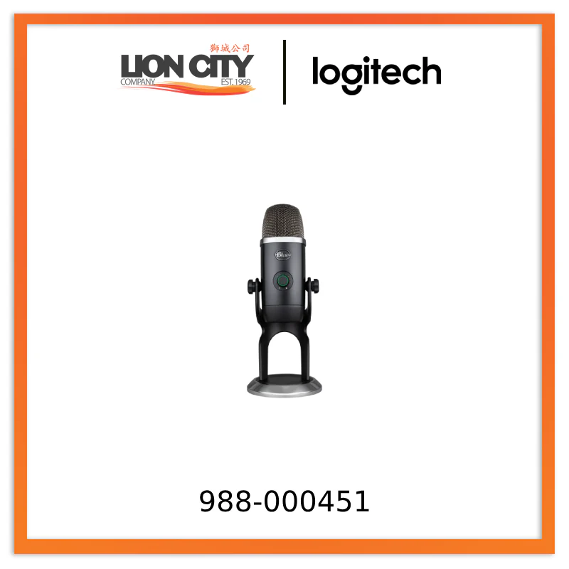 Logitech Blue Yeti X Professional USB Mic Blackout (2y)