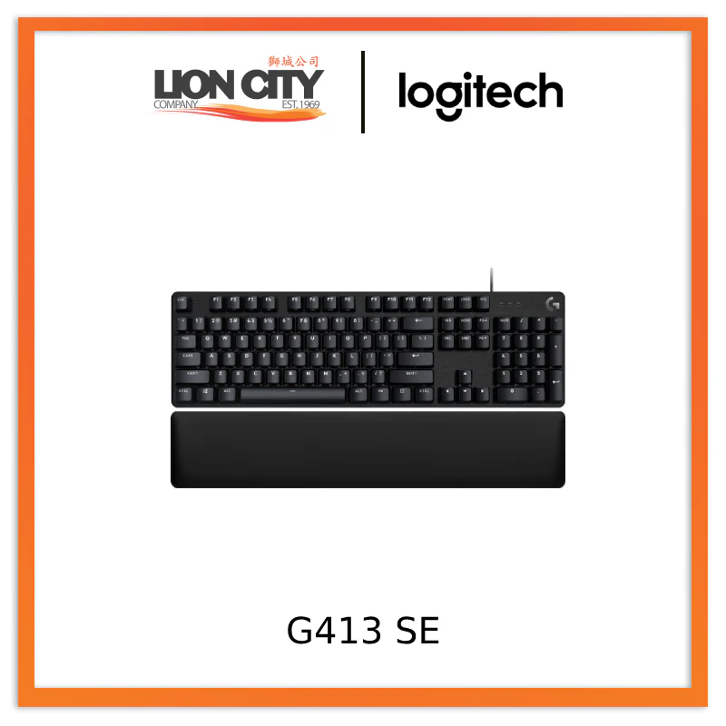 Logitech G413 SE Backlit Anti-Ghosting Mechanical Gaming Keyboard ( Tactile Switches ) Free Palm Rest