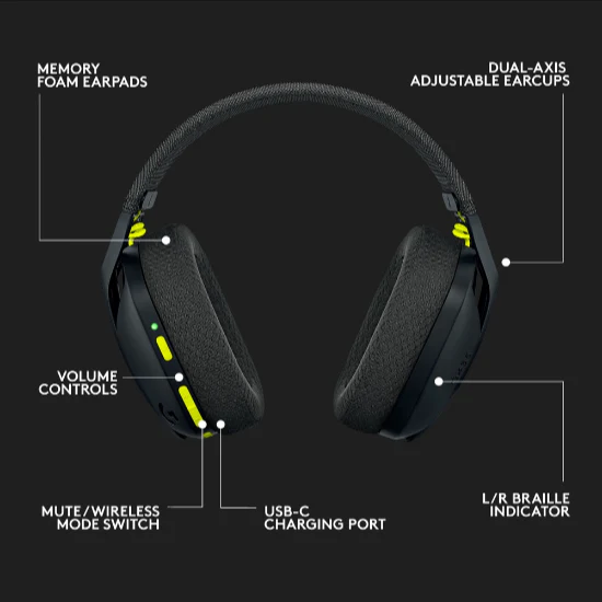 Logitech G435 Lightspeed & Bluetooth Wireless Lightweight Gaming Headset - Image 4