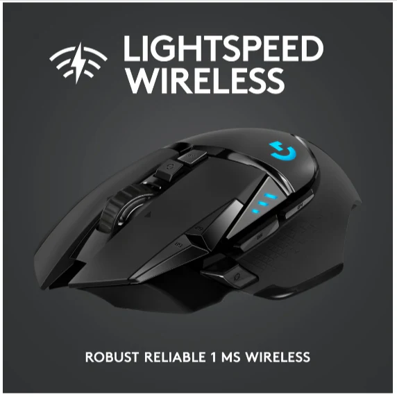 Logitech G502 LIGHTSPEED Wireless Gaming Mouse, HERO 25K Sensor, 25,600 DPI, RGB, Adjustable Weights - Image 3