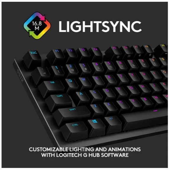 Logitech G512 RGB Mechanical Gaming Keyboard ,USB Passthrough - Image 2