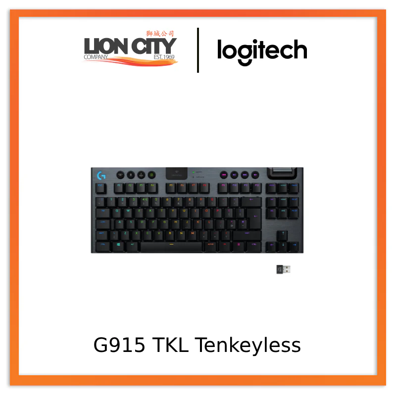 Logitech G915 TKL Tenkeyless LIGHTSPEED Wireless RGB Mechanical Gaming Keyboard