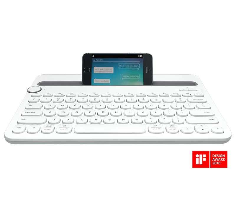 LOGITECH K480 MULTI-DEVICE BLUETOOTH KB WHITE