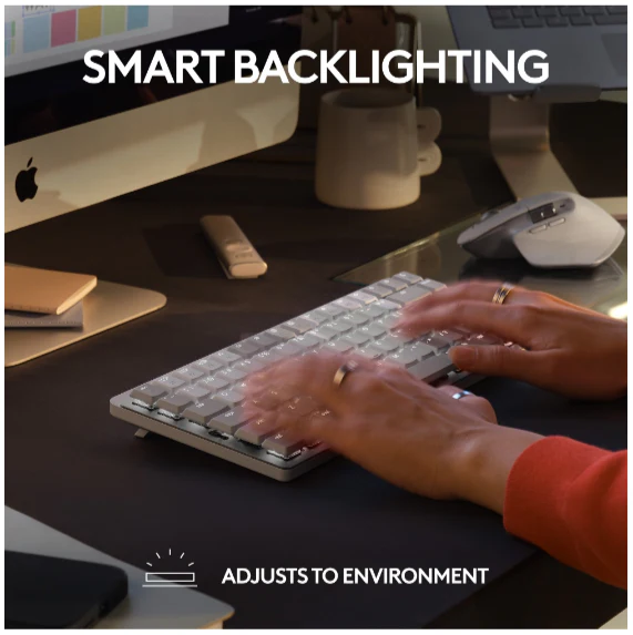 Logitech Mx Mechanical Mini For Mac Pale-grey Tactile, Backlit keys, Multi Connectivity, Long Battery Life - Image 4