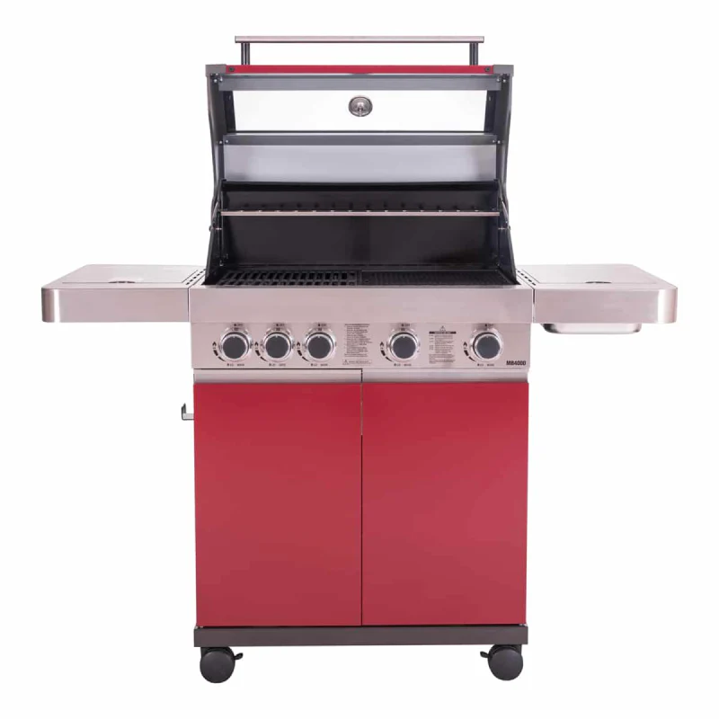 Masport 553098 MB4000 Red Gas BBQ Grill - Image 2
