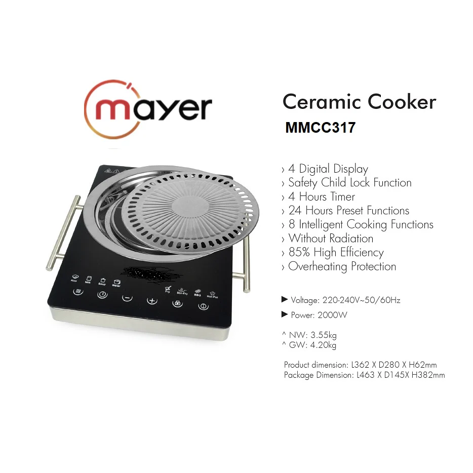Mayer MMCC317 2000w Ceramic Cooker - Image 4