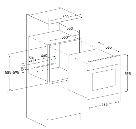 Mayer MMDO13C 60cm 75 L Built-in Catalytic Oven - Image 6