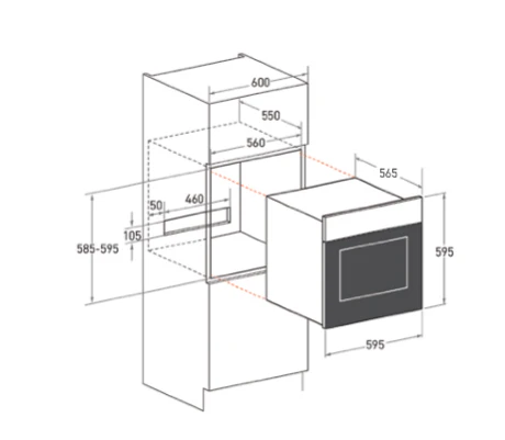 Mayer MMDO15P 75L Built-In Oven - Image 3