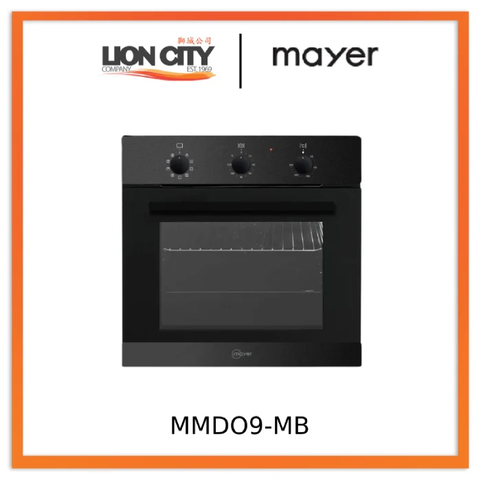Mayer MMDO9 Silver/Black 60cm Built-in Oven 75l - Image 3
