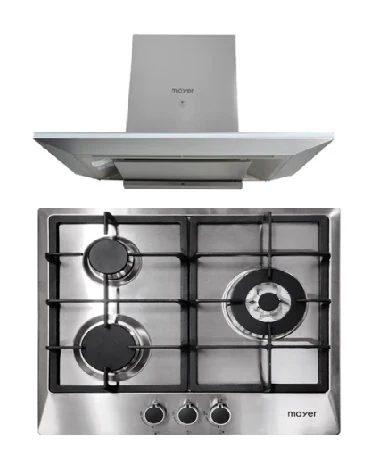Mayer MMGH/SS633 60cm 3 Burner Glass Gas Hob + MMCH905 90cm Chimney Hood - Image 4