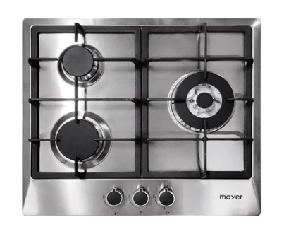 Mayer MMGH/SS633 60cm 3 Burner Glass Gas Hob + MMSI600HS 60 Cm Semi-integrated Slimline Hood - Image 6