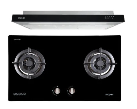Mayer MMGH772/SS772 Built-In Gas Hob + MMSI900LEDHS 90cm Semi-integrated Slimline Hood - Image 2