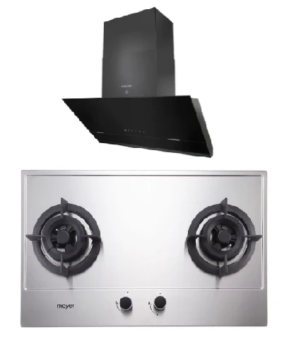 Mayer MMGH882/SS882 Built-In Gas Hob 2 Burners  +  MMSH8099-L Angled Chimney Hood - Image 4