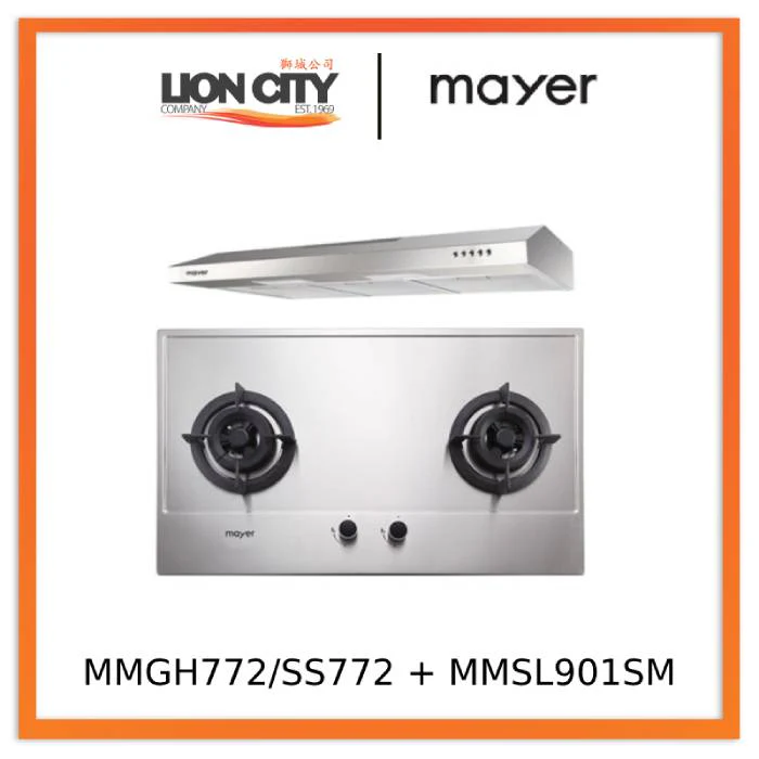 Mayer MMGH772/SS772 Built-In Gas Hob + MMSL901SM 90 cm Slimline Hood - Image 3