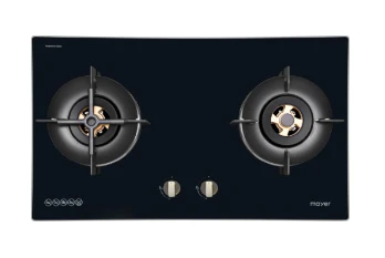 Mayer MMGH7721HI 76cm 2 Burner Glass Gas Hob + MMTH90 Telescopic Hood + MMDO8R 60 cm Built-in Oven with Smoke Ventilation - Image 5