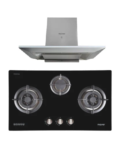 Mayer MMGH773/SS773 Built-In Gas Hob 3 Burners + MMCH905 90cm Chimney Hood - Image 2