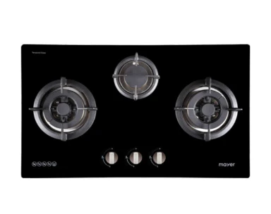 Mayer MMGH773/SS773 Built-In Gas Hob 3 Burners + MMSL902BE 90cm Slimline Hood - Image 5