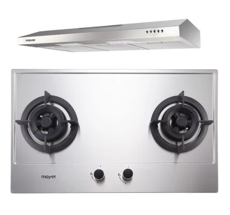 Mayer MMGH882/SS882 Built-In Gas Hob 2 Burners + MMSL901SM 90 Cm Slimline Hood - Image 4
