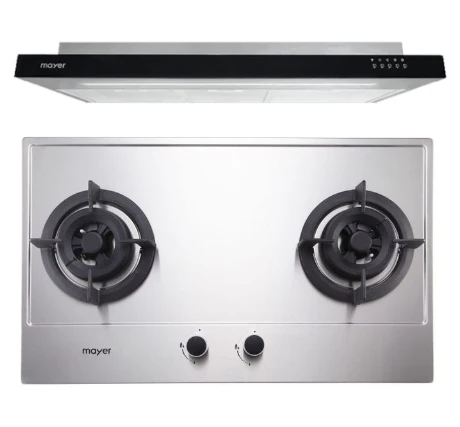 Mayer MMGH882/SS882 Built-In Gas Hob 2 Burners + MMSI900LEDHS 90cm Semi-integrated Slimline Hood - Image 4