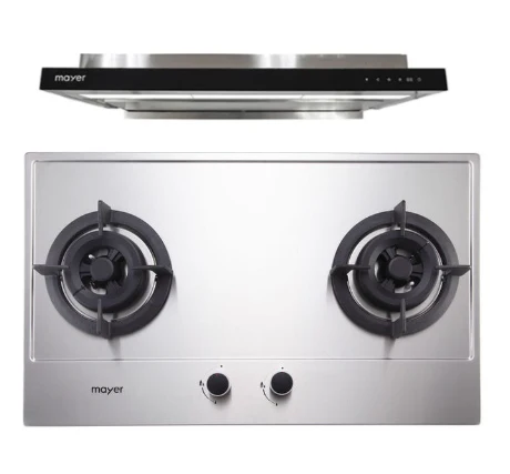 Mayer MMGH882/SS882 Built-In Gas Hob 2 Burners + MMSI903OT Cm Semi-integrated Hood With Oil Tray - Image 4