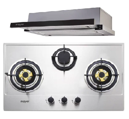Mayer MMGH883/SS883 86cm 3 Burner Stainless Steel Gas Hob + MMTH90 Telescopic Hood (90CM) - Image 4