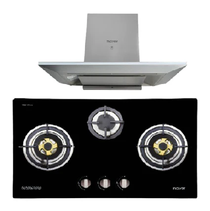 Mayer MMGH883/SS883 86cm 3 Burner Stainless Steel Gas Hob + MMCH905 90cm Chimney Hood - Image 2