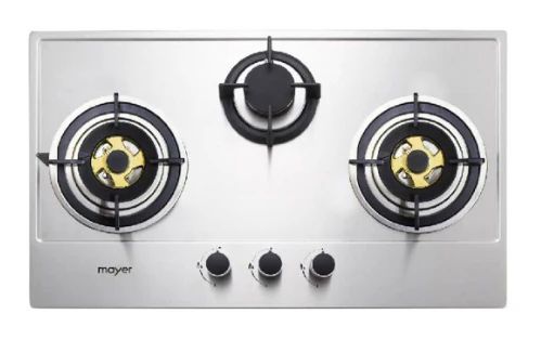 Mayer MMGH883/SS883 86cm 3 Burner Stainless Steel Gas Hob + MMSH8099-L Angled Chimney Hood - Image 6