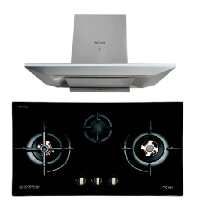 Mayer MMGH8831HI 86cm 3 Burner Glass Gas Hob + MMCH905 90cm Chimney Hood - Image 2