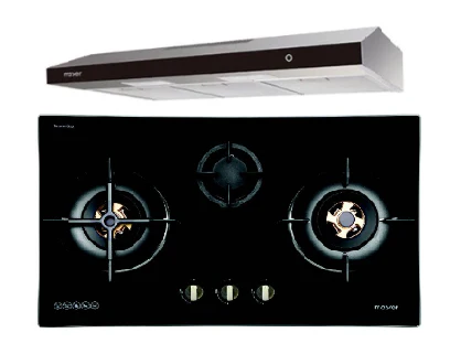 Mayer MMGH8831HI 86cm 3 Burner Glass Gas Hob + MMSL902BE  90cm Slimline Hood - Image 2