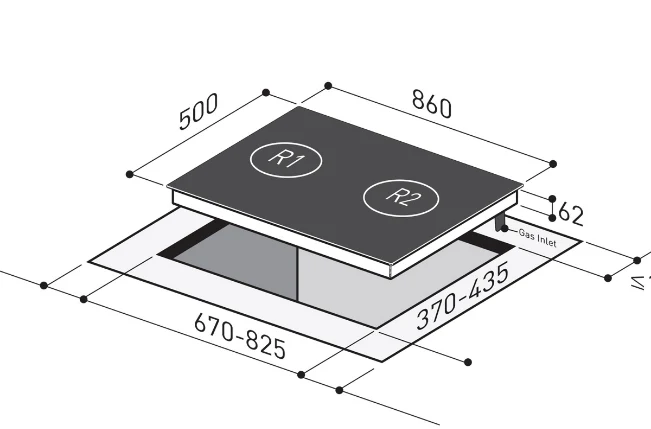 Mayer MMGH892 Built-in Gas Hob (High Efficiency Glass) - Image 3