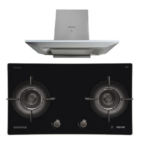 Mayer MMGH892HE 86cm 2 Burner Gas Hob + MMCH905 90cm Chimney Hood - Image 2