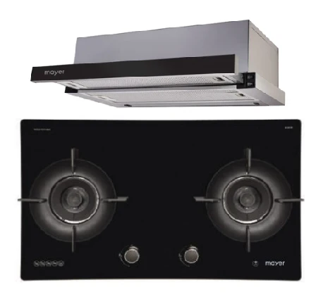 Mayer MMGH892HE 86cm 2 Burner Gas Hob + MMTH90 Telescopic Hood - Image 2