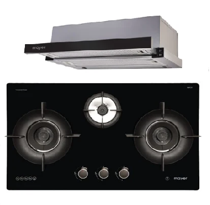 Mayer MMGH893HE 86cm 3 Burner Gas Hob + MMTH90 Telescopic Hood - Image 2